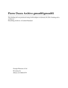 Pierre Daura Archive Gmoa001gmoa001