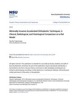 Minimally Invasive Accelerated Orthodontic Techniques: a Clinical, Radiological, and Histological Comparison on a Rat Model