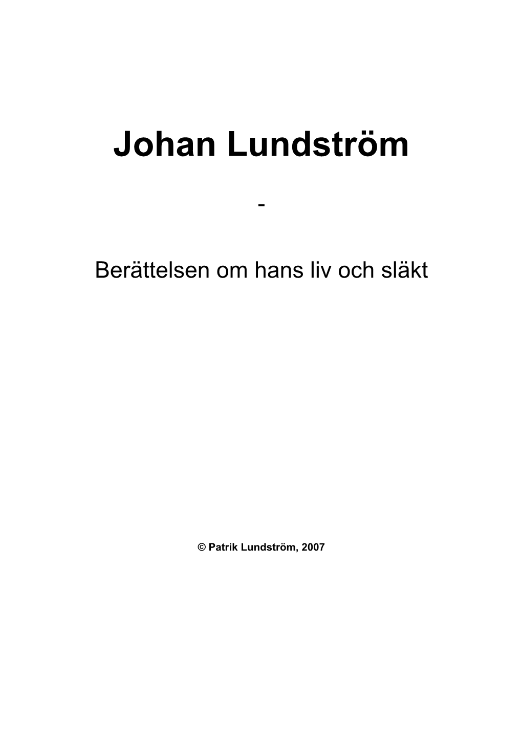Johan Lundström