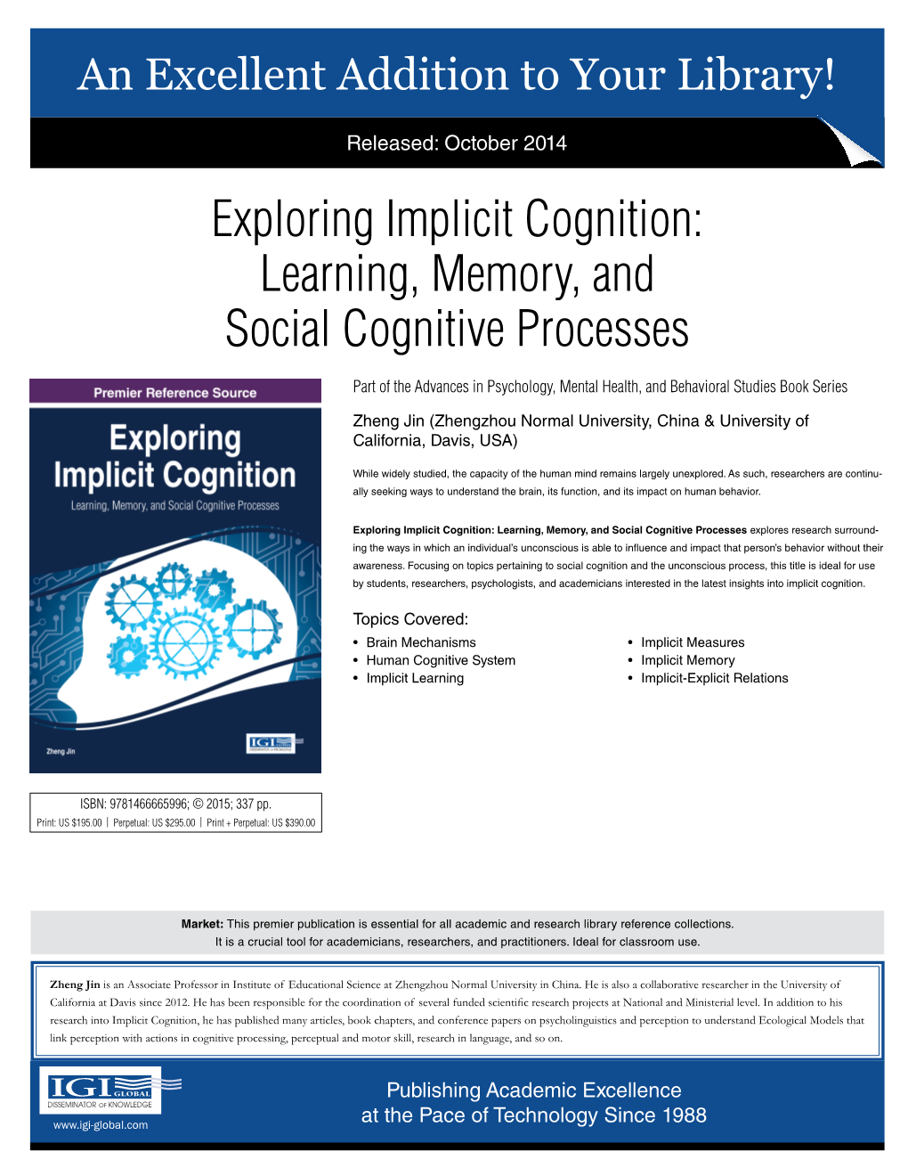 Exploring Implicit Cognition: Learning, Memory, and Social Cognitive Processes