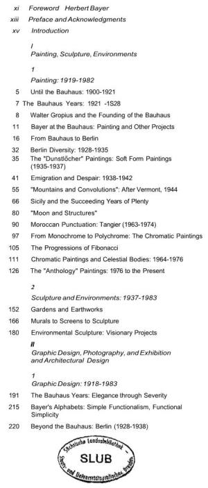Herbert Bayer Xiii Preface and Acknowledgments Xv Introduction