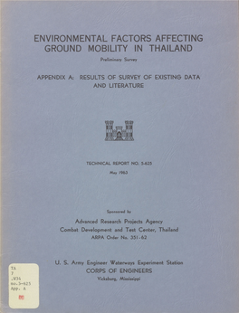 Environmental Factors Affecting Ground Mobility in Thailand