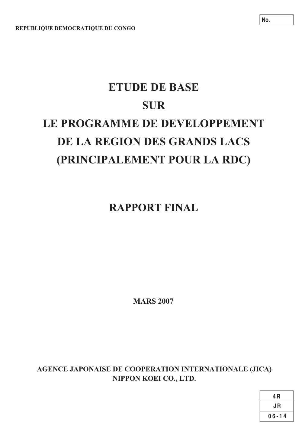 Principalement Pour La Rdc)