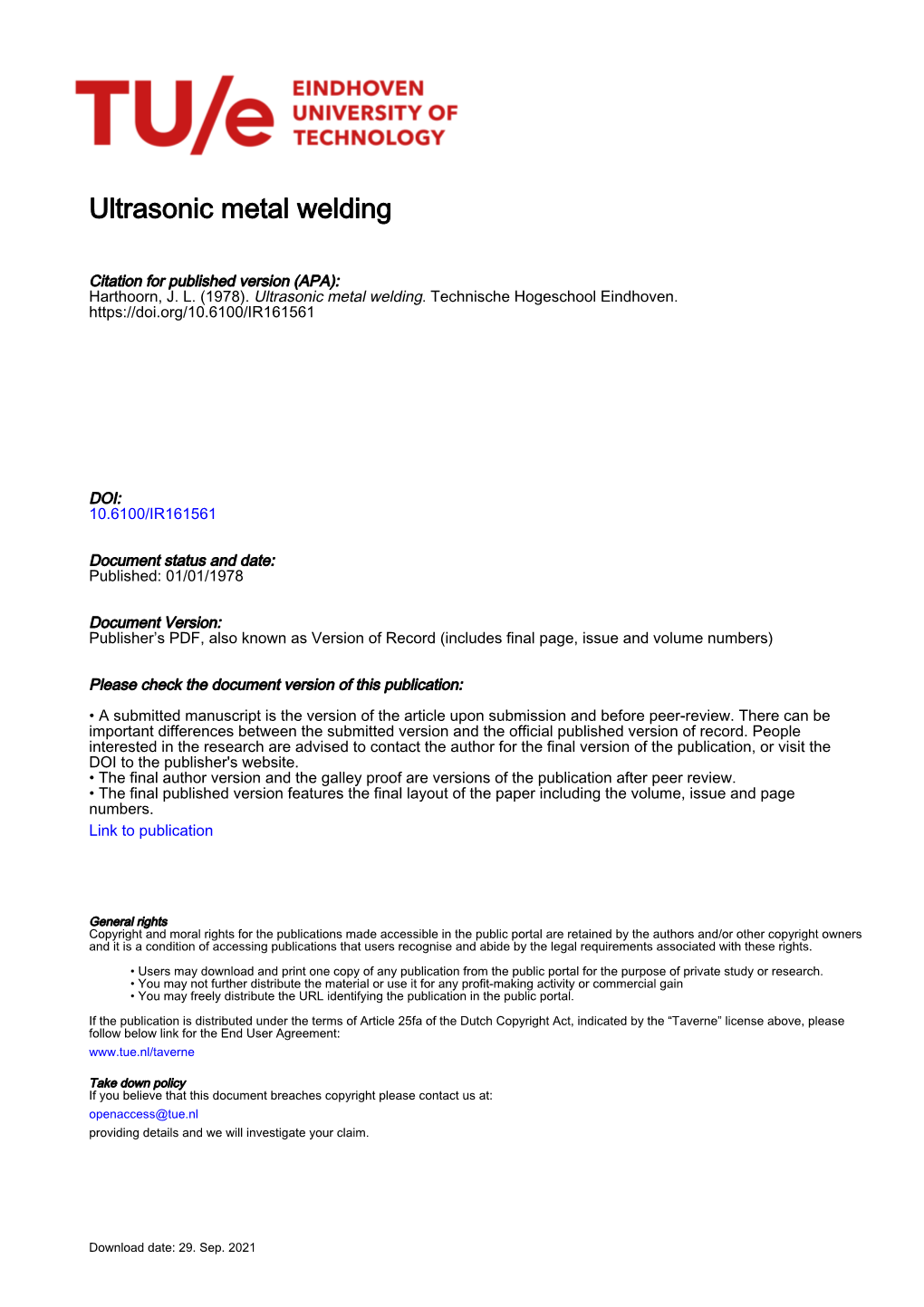 Ultrasonic Metal Welding