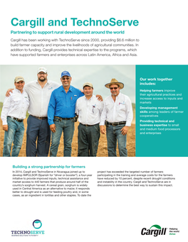 Cargill and Technoserve Partnering to Support Rural Development Around the World