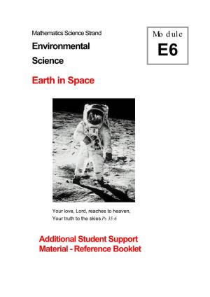 SC E6 Earth in Space Astronomy Reference Additional