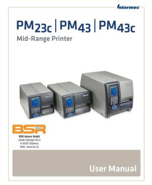 Pm23c, PM43, and Pm43c Mid-Range Printer User Manual Document Change Record This Page Records Changes to This Document