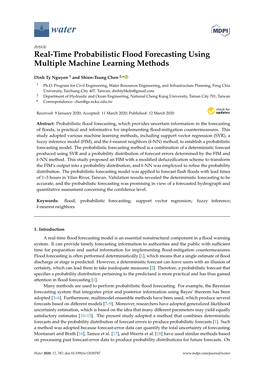 Real-Time Probabilistic Flood Forecasting Using Multiple Machine Learning Methods