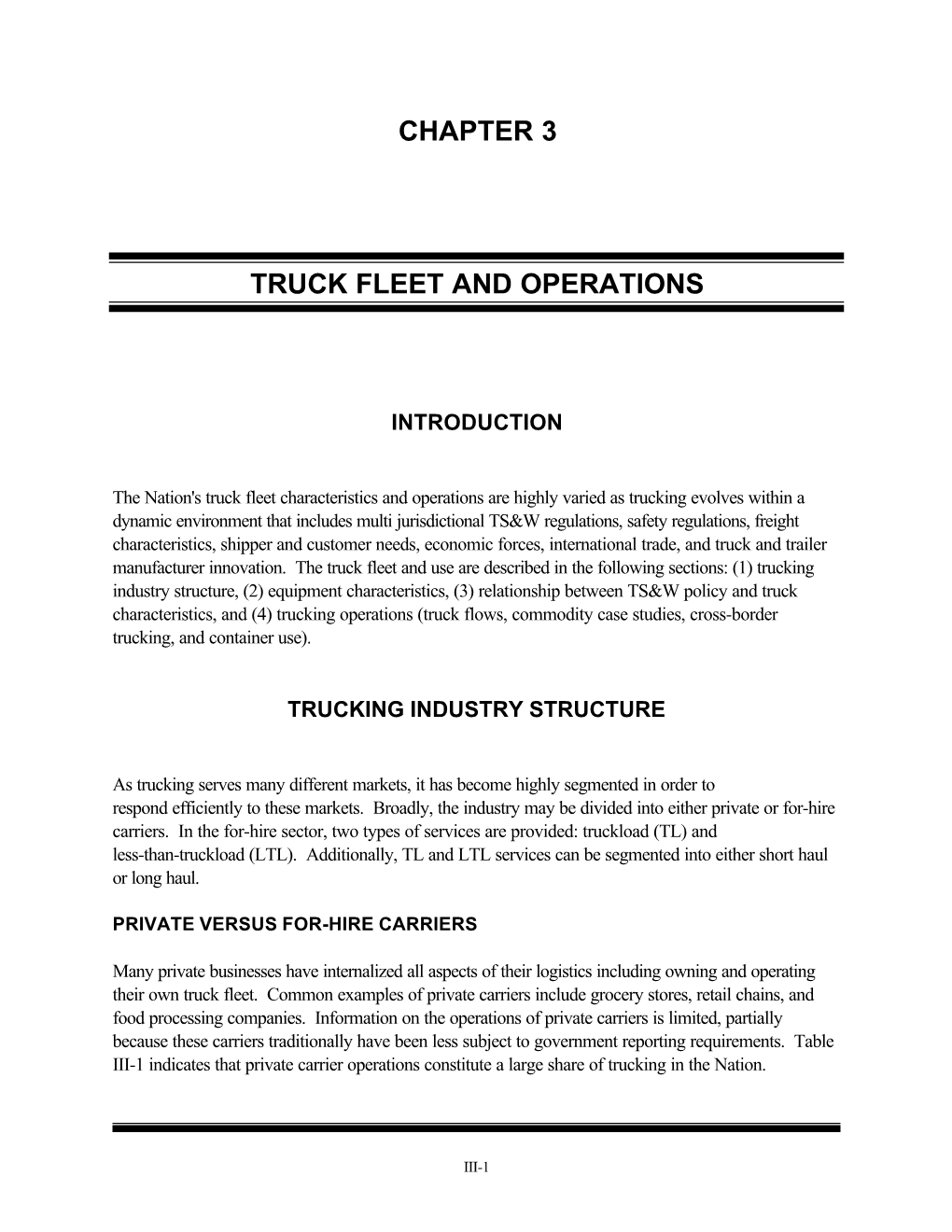 Chapter 3 Truck Fleet and Operations