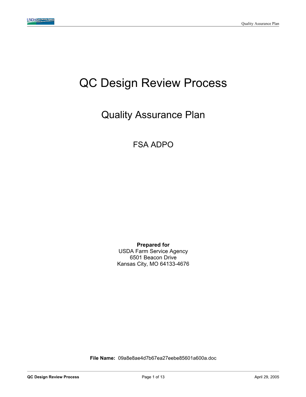 QC Design Review Process