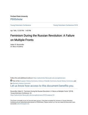 Feminism During the Russian Revolution: a Failure on Multiple Fronts