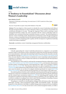 Discourses About Women's Leadership