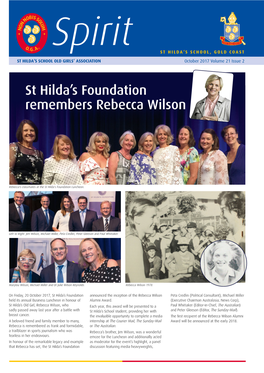 St Hilda's Foundation Remembers Rebecca Wilson