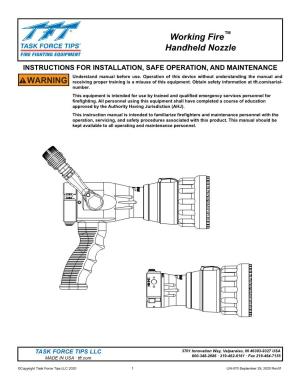 Working Fire Nozzle Manual