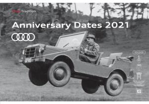 Anniversary Dates 2021 Audi Tradition 2 Anniversary Dates 2021