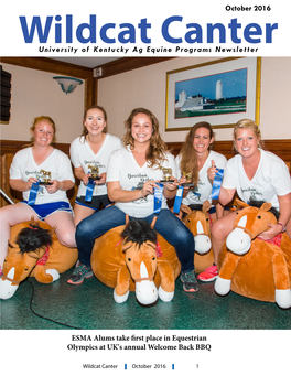 October 2016 University of Kentucky Ag Equine Programs Newsletter