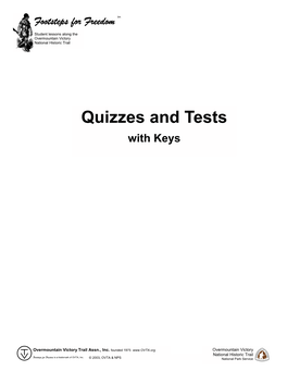 Quizzes and Tests with Keys