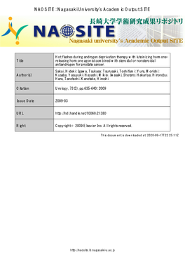 Hot Flashes During Combined Androgen Blockade Therapy