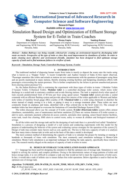 Simulation Based Design and Optimization of Effluent Storage