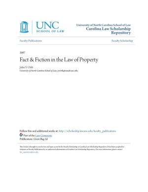 Fact & Fiction in the Law of Property