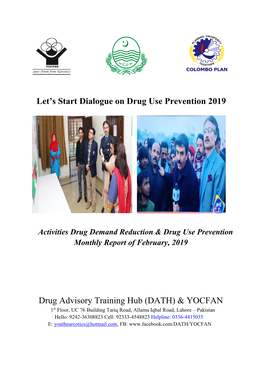 Let's Start Dialogue on Drug Use Prevention 2019 Drug Advisory