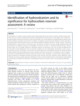 Identification of Hydrovolcanism and Its Significance for Hydrocarbon