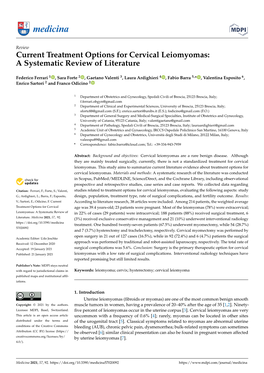 Current Treatment Options for Cervical Leiomyomas: a Systematic Review of Literature