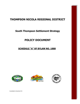 Thompson Nicola Regional District Policy Document