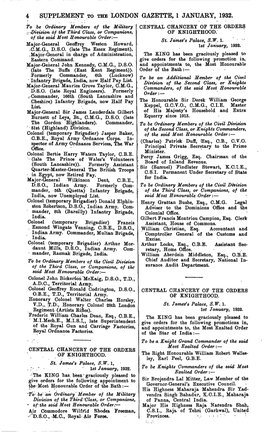 4 Supplement to the London Gazette, 1 January, 1932