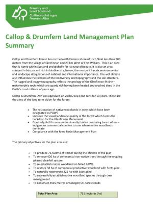 Callop and Drumfern Land Management Plan