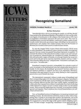 Recognizing Somaliland