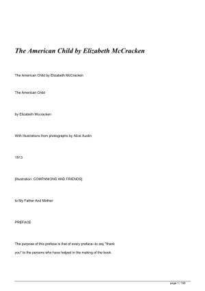 &lt;H1&gt;The American Child by Elizabeth Mccracken