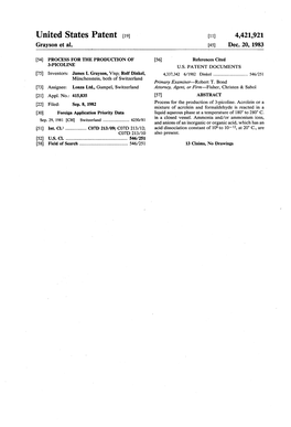 United States Patent [191 [11] 4,421,921 Grayson Et Al