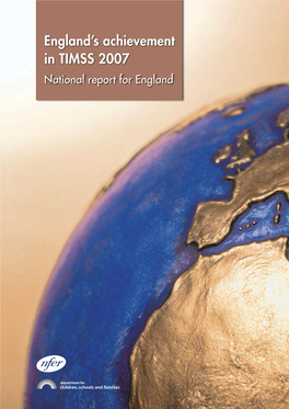 TIMSS 2007 National Report for England