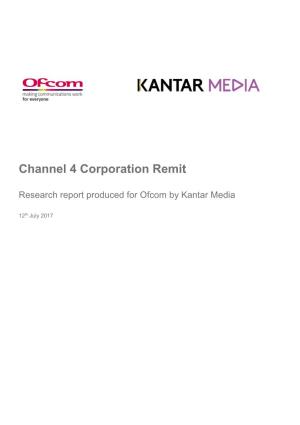 Channel 4 Corporation Remit Research Report 2017