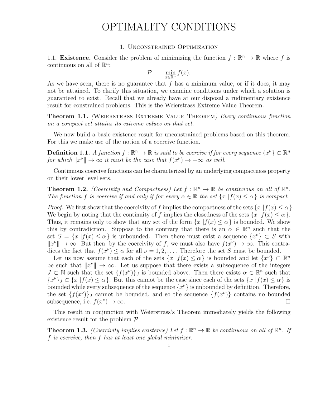 Optimality Conditions