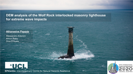 DEM Analysis of the Wolf Rock Interlocked Masonry Lighthouse for Extreme Wave Impacts