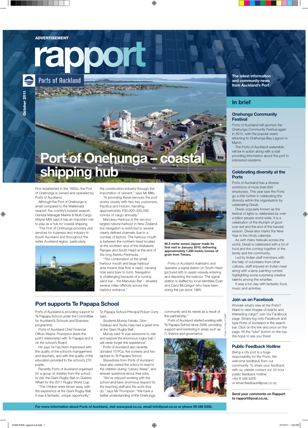 Port of Onehunga – Coastal Shipping