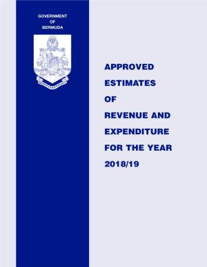 Approved Estimates of Revenue and Expenditure for the Year 2018/19