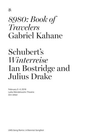 8980: Book of Travelers Gabriel Kahane Schubert's Winterreise Ian Bostridge and Julius Drake