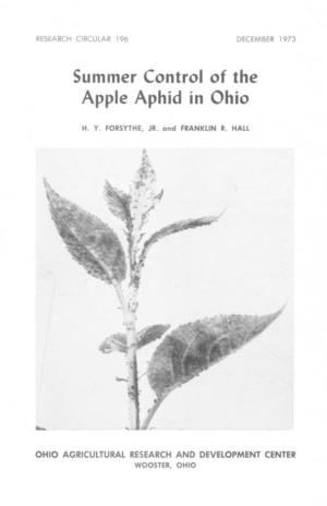 Summer Control of the Apple Aphid in Ohio