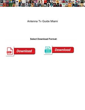Antenna Tv Guide Miami