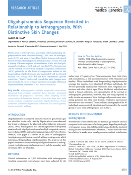 Oligohydramnios Sequence Revisited in Relationship to Arthrogryposis, with Distinctive Skin Changes Judith G