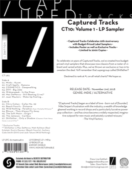 Captured Tracks CT10: Volume 1 - LP Sampler