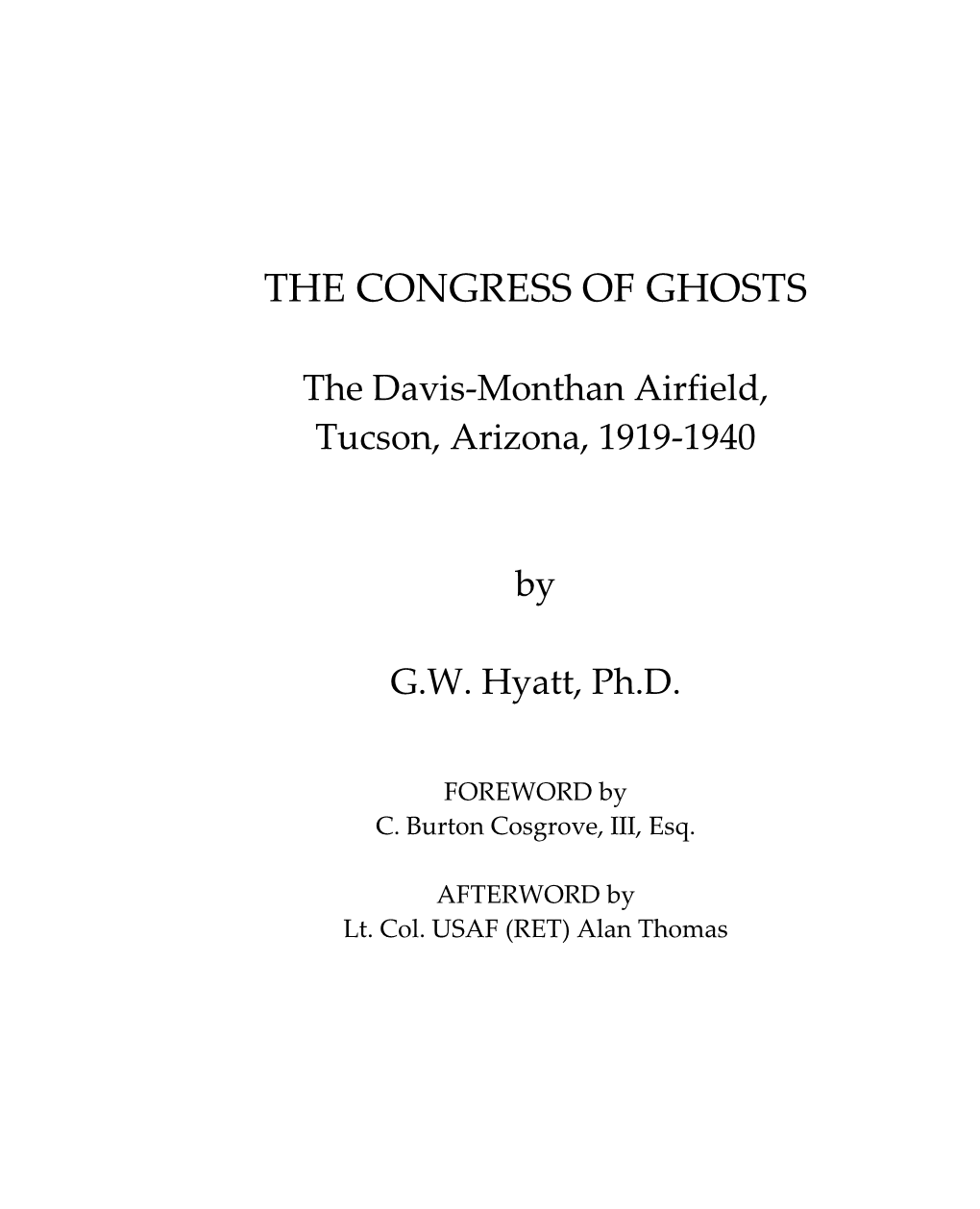 The Congress of Ghosts