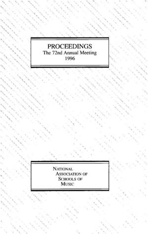 Proceedings, the 72Nd Annual Meeting, 1996