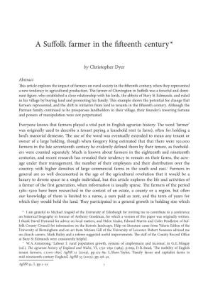 A Suffolk Farmer in the Fifteenth Century*