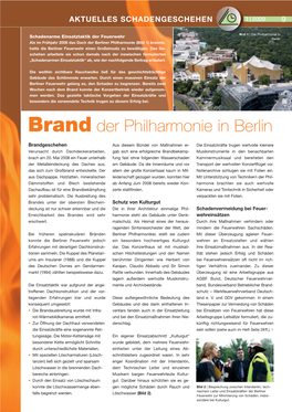 Brand Der Philharmonie in Berlin