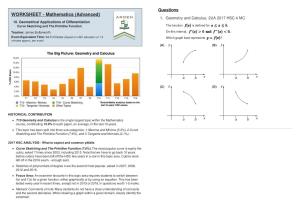 WORKSHEET - Mathematics (Advanced) 1