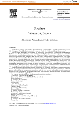 Preface Volume 23, Issue 3